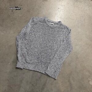 Black and White Knit Crewneck Sweater Mens XL Pullover